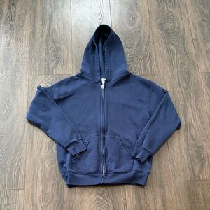 Kids Navy Blue Zip-Up Hoodie